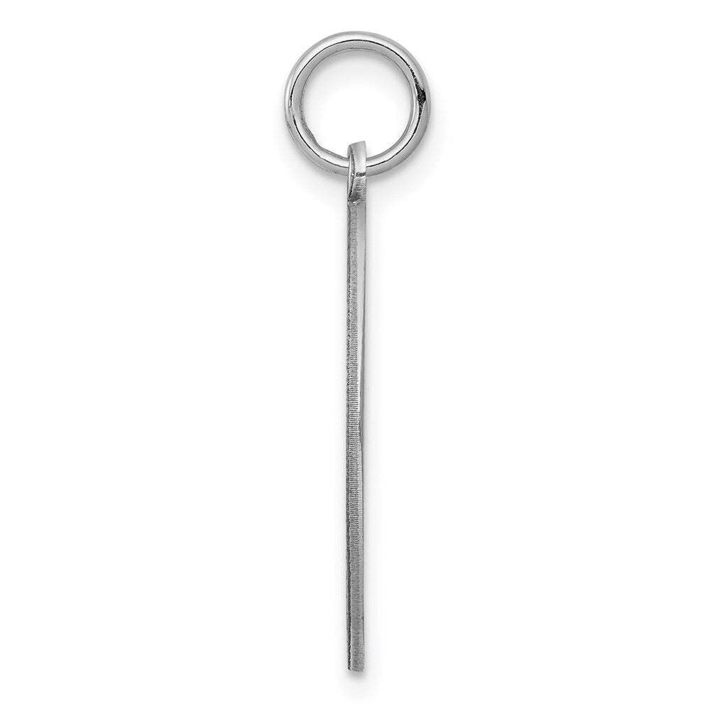 Sterling Silver Engraveable Round Polished Front/Satin Back Disc Charm