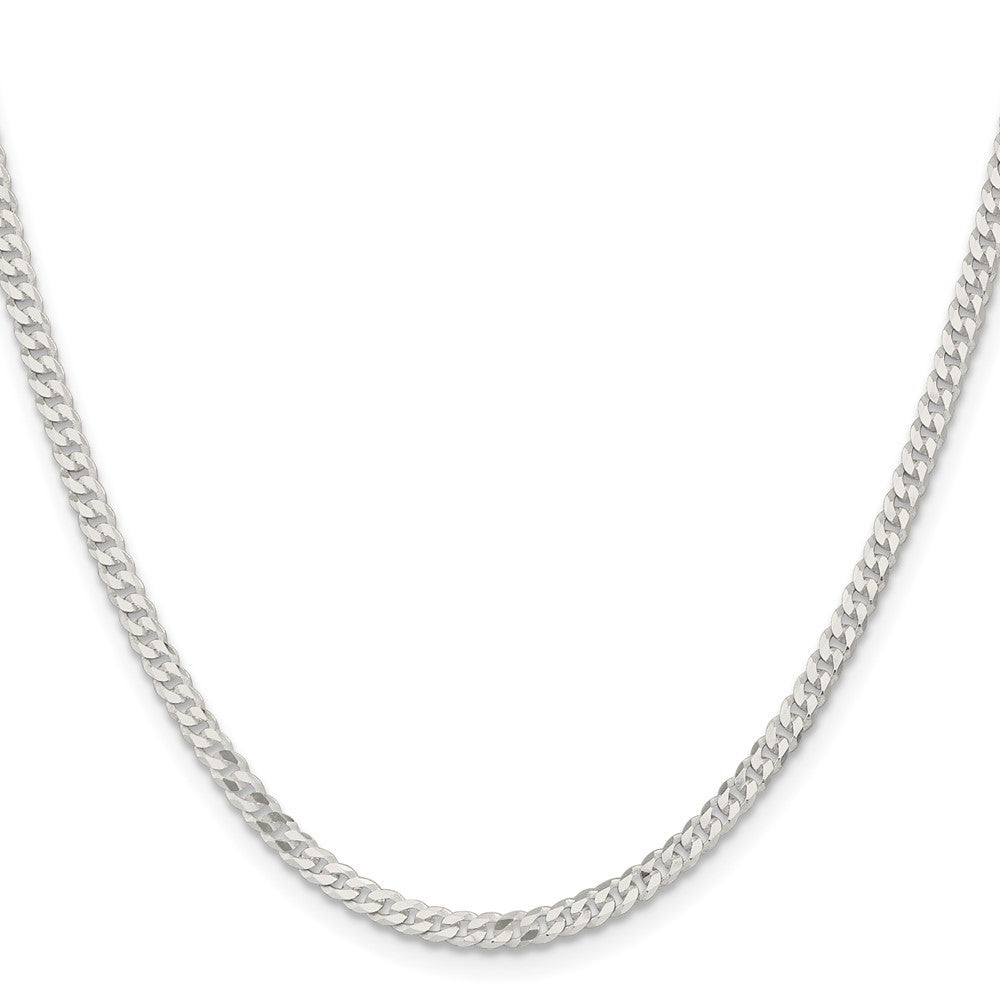 Sterling Silver 3.15mm Flat Curb Chain Necklace