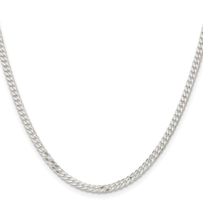 Sterling Silver 3.15mm Flat Curb Chain Necklace