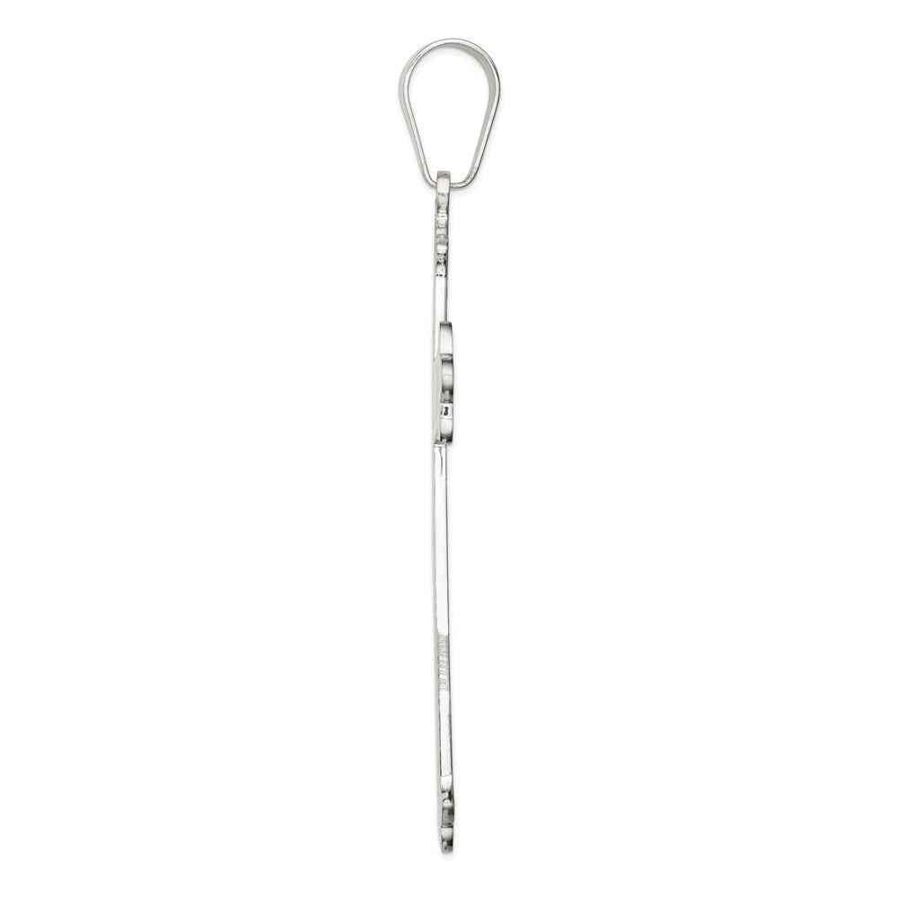 Sterling Silver Polished Cross Pendant Holiday Gift for Women
