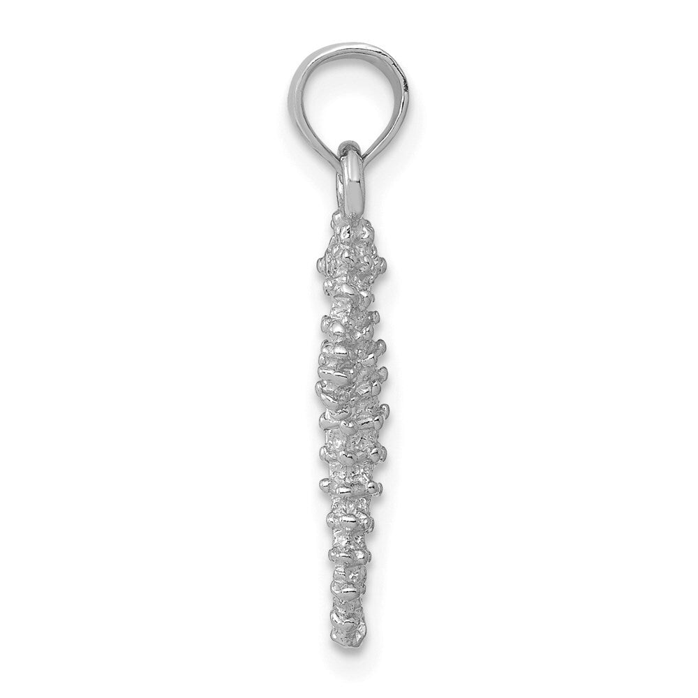 14k White Gold Sea Horse Pendant for Women