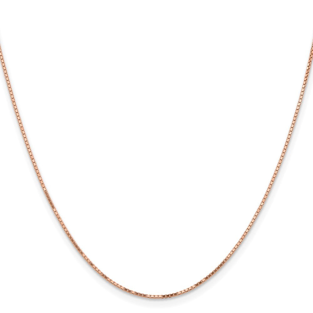 14K Rose Gold 18 inch .95mm Box Link Chain Necklace