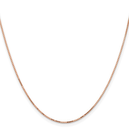 14K Rose Gold 18 inch .95mm Box Link Chain Necklace