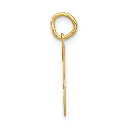 14k Yellow Gold Medium Satin Number 3 Charm