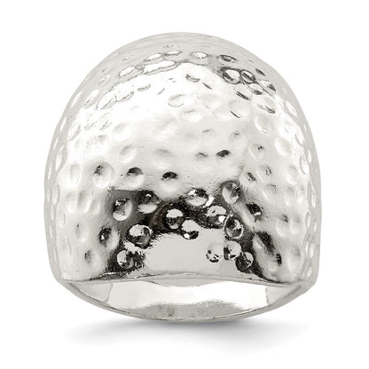 Sterling Silver Textured Dome Ring Size 7