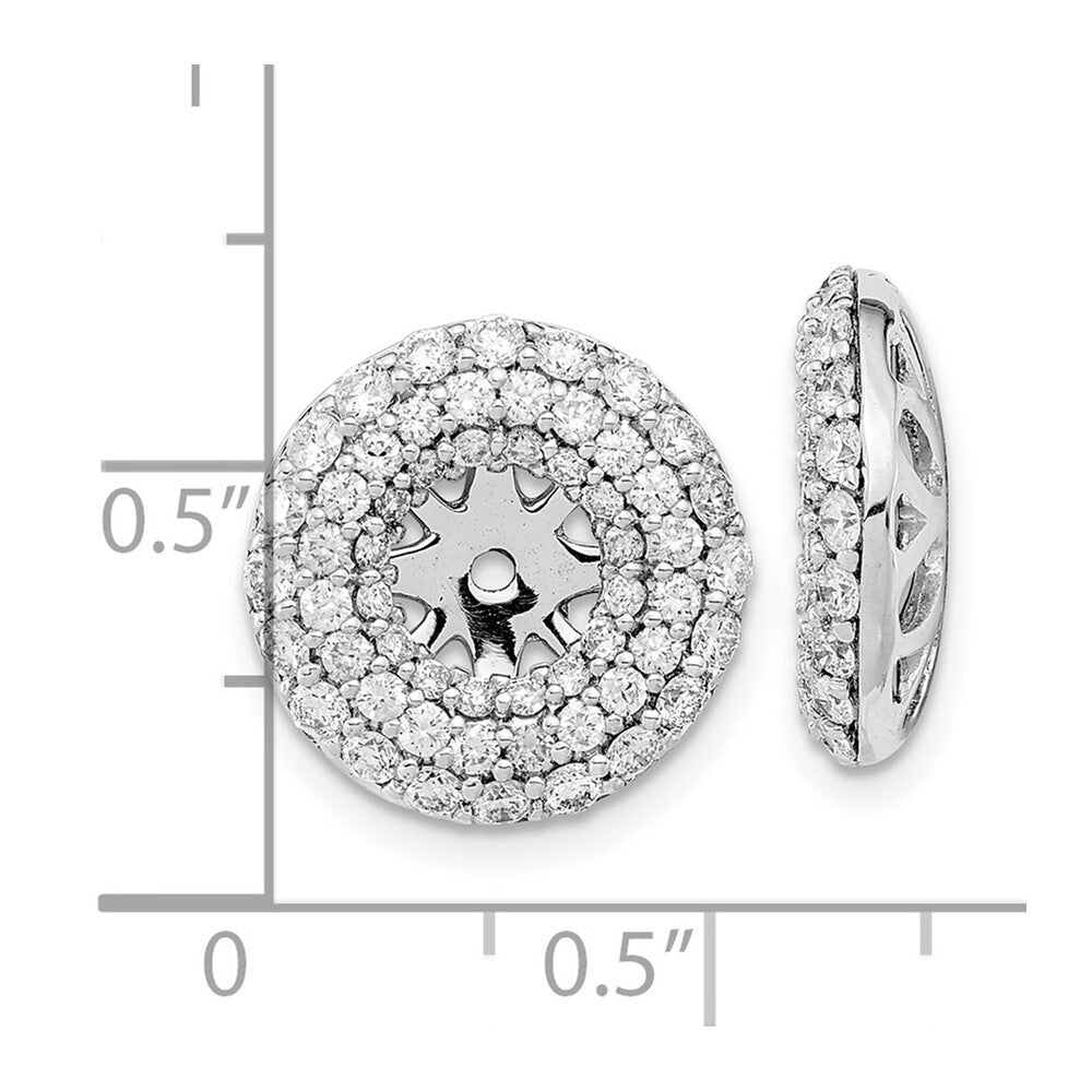 14k White Gold Diamond Earring Jackets