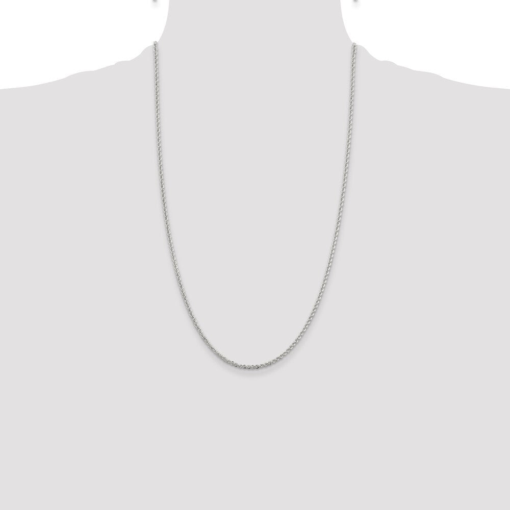 Sterling Silver 2.3mm Solid Rope Chain