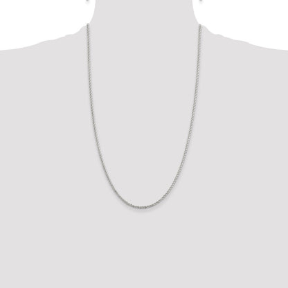 Sterling Silver 2.3mm Solid Rope Chain