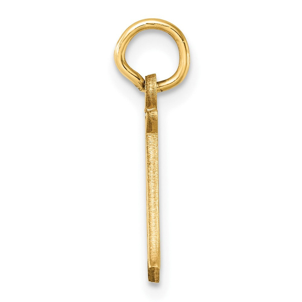 14k Yellow Gold Diamond-cut Letter A Initial Charm