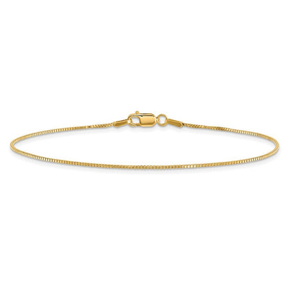 14k Yellow Gold 7 inch .95mm Box Bracelet
