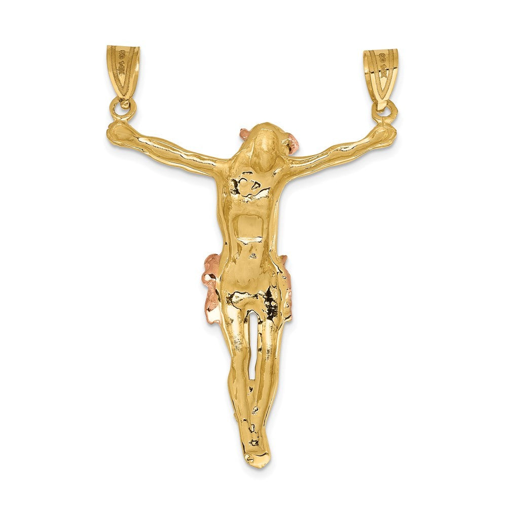 14k Two-Tone Gold Rose Corpus Pendant