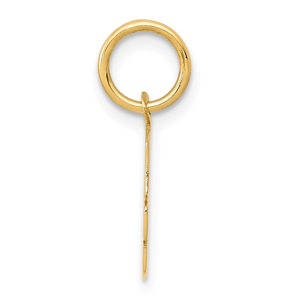 14k Yellow Gold Small Block Letter G Initial Charm Pendant