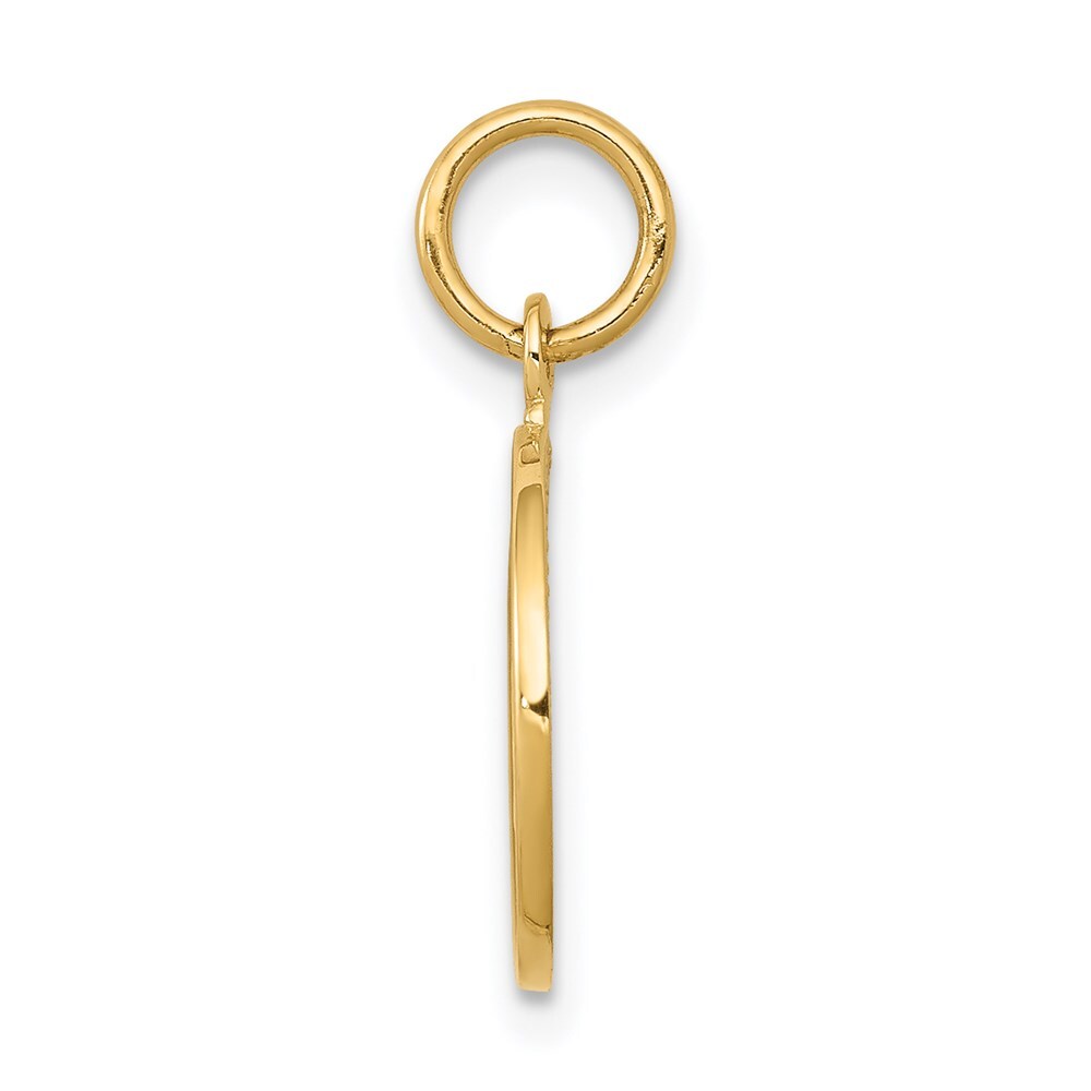 14k Yellow Gold Polished Angel Charm Pendant for Women