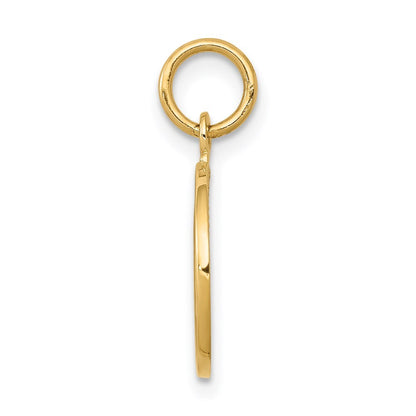 14k Yellow Gold Polished Angel Charm Pendant for Women