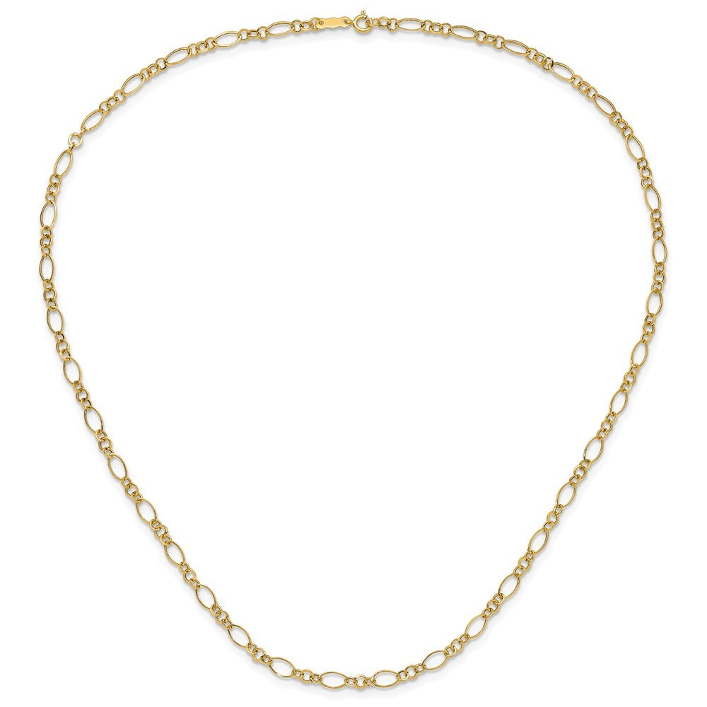 14k Yellow Gold Oval Link Necklace