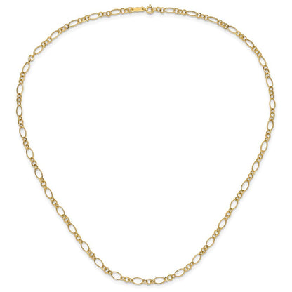 14k Yellow Gold Oval Link Necklace