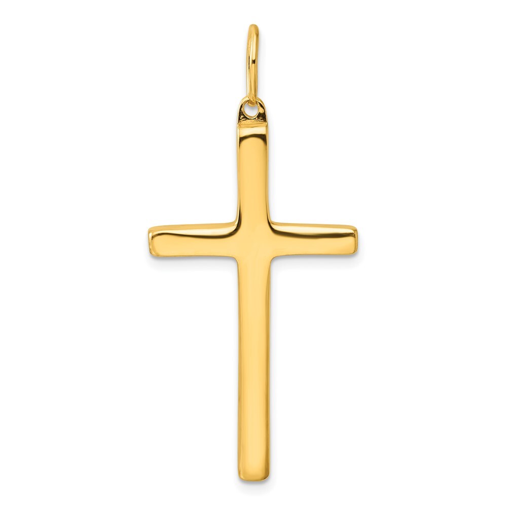 Sterling Silver Gold-tone Polished Cross Pendant Holiday Gift for Women