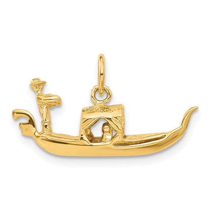 14k Yellow Gold  3D Gondola Charm