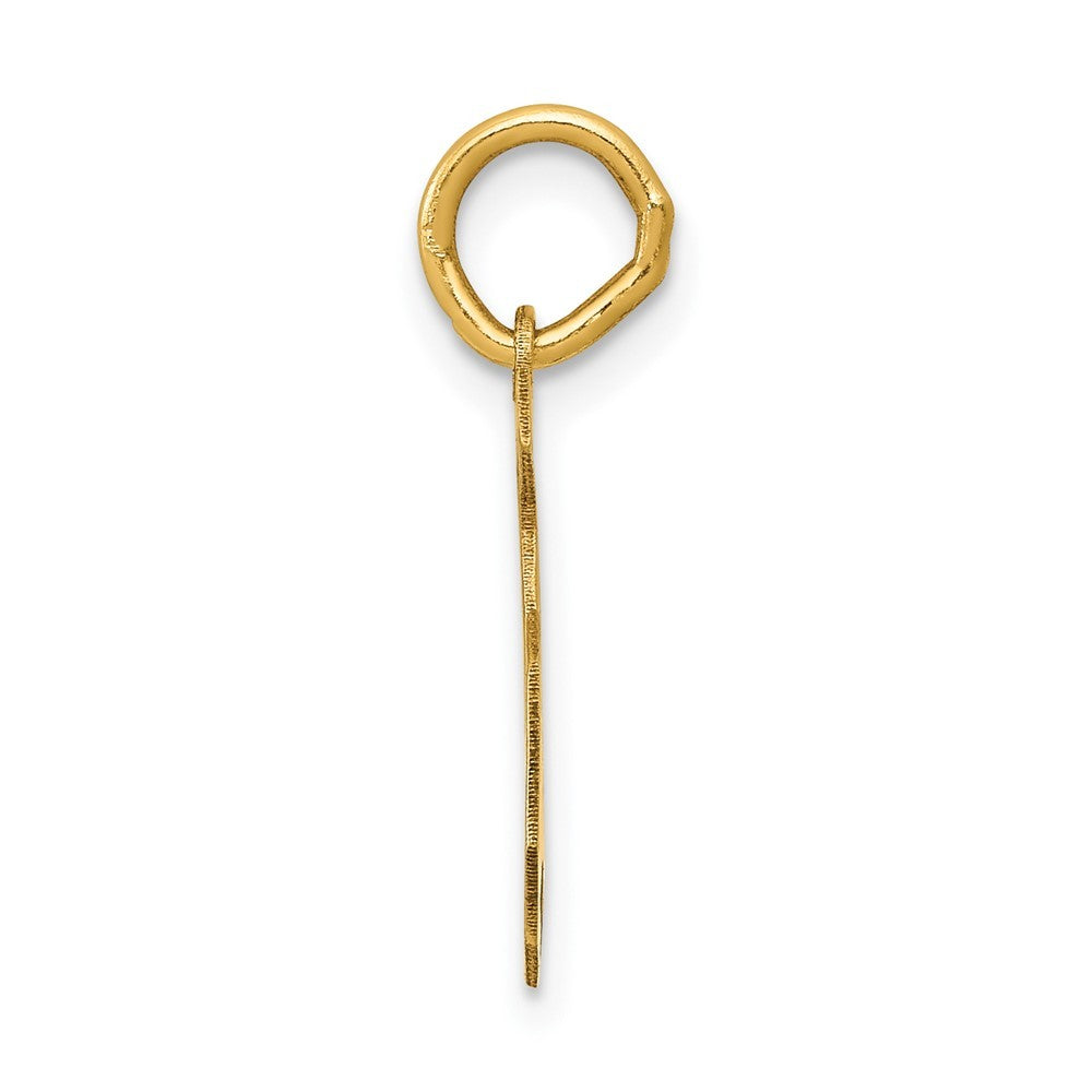 14k Yellow Gold Medium Satin Number 5 Charm