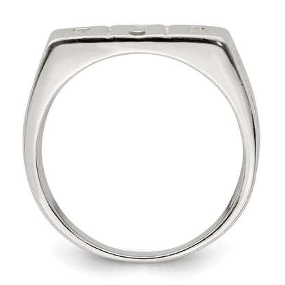 Sterling Silver Solid Dad Ring Size 10
