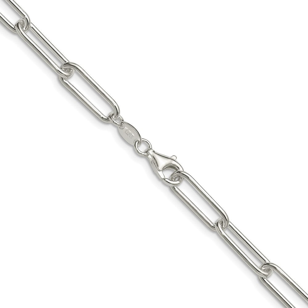 Sterling Silver Polished 5.5mm Paperclip Chain Necklace