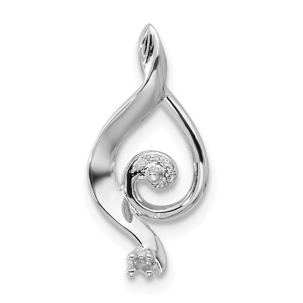 14k White Gold Pearl Pendant Mounting for Women