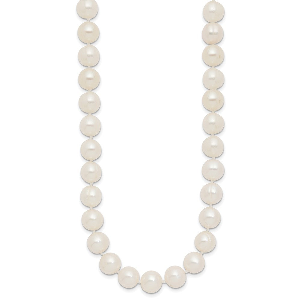 14k Yellow Gold  9-10mm Near-Round White Freshwater Cultured Pearl 18" Necklace