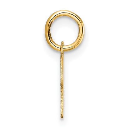 14k Yellow Gold Uppercase Letter K Initial Charm