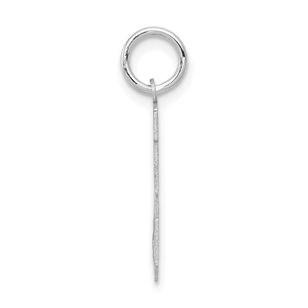 14K White Small Satin Number 25 Charm