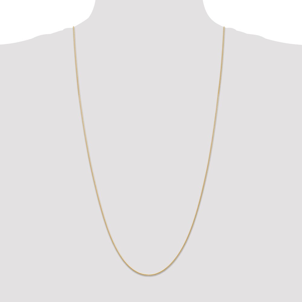 14k Yellow Gold 30 inch 1mm Parisian Wheat with Lobster Clasp Chain