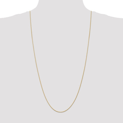 14k Yellow Gold 30 inch 1mm Parisian Wheat with Lobster Clasp Chain