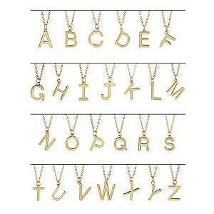 14k Yellow Gold Initial T Dangle 18" Necklace Gift for Women