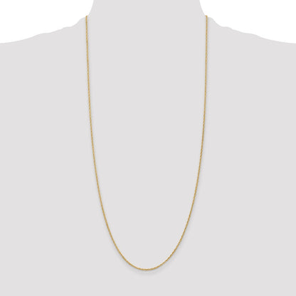 14k Yellow Gold 30 inch 1.3 Heavy Baby Rope with Lobster Clasp Chain
