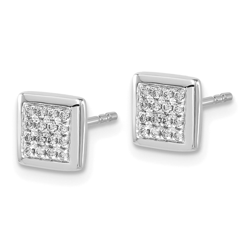 14k White Gold Diamond Earrings
