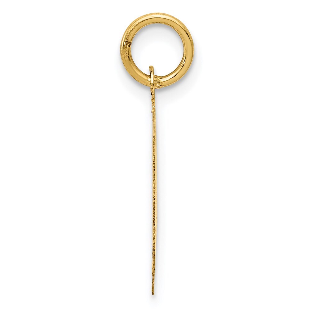 14k Yellow Gold Love Sentinment Engraveable Charm Pendant for Women