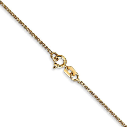 14k Yellow Gold 30 inch 1.05mm Spiga with Spring Ring Clasp Chain