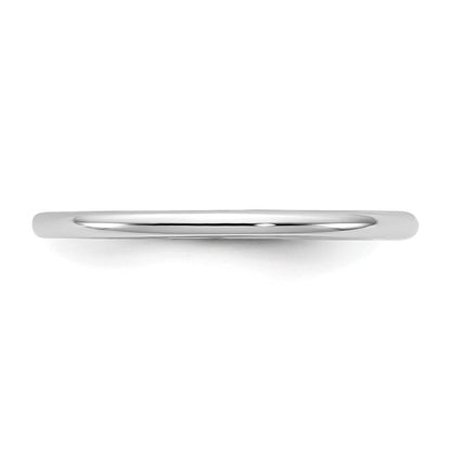 14k White Gold 1.5mm LTW Comfort Fit Band Size 10