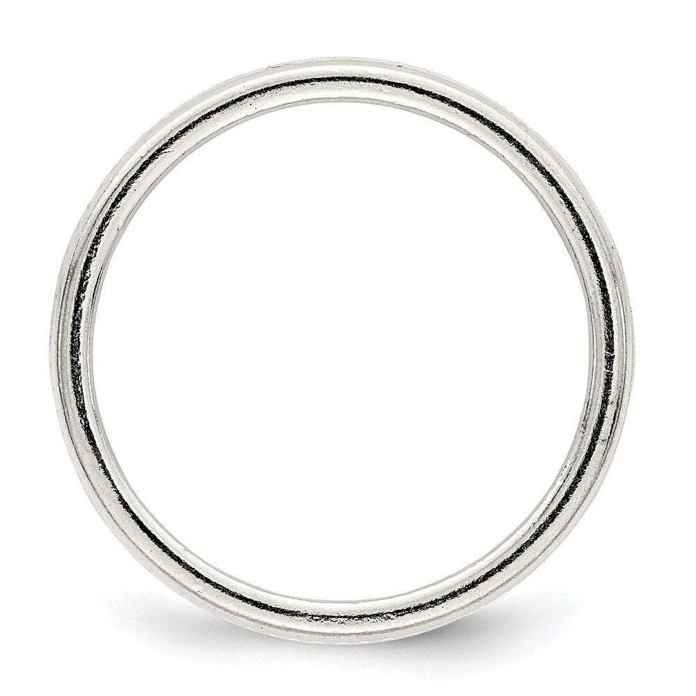 Sterling Silver 9.5mm Flat with Rope Edge Size 11 Band