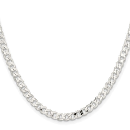 Sterling Silver 4.5mm Curb Chain Necklace