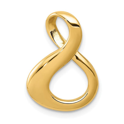 14k Yellow Gold Fits up to 3mm Regular Reversible Fancy Omega Slide Pendant