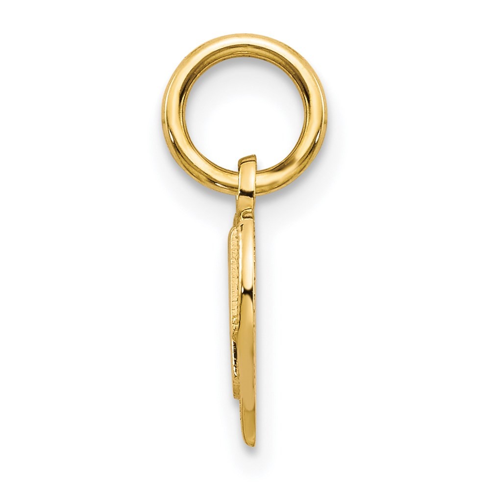 14k Yellow Gold MOM Heart Charm