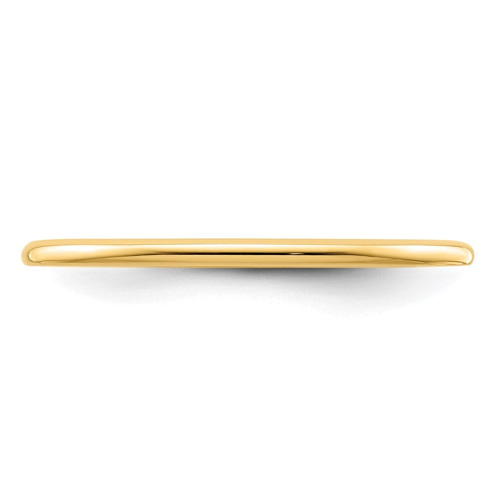 14K Yellow Gold Yellow Gold 1.2mm Half Round Polished Stackable Band Size 7