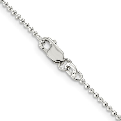 Sterling Silver 1.5mm Beaded Chain