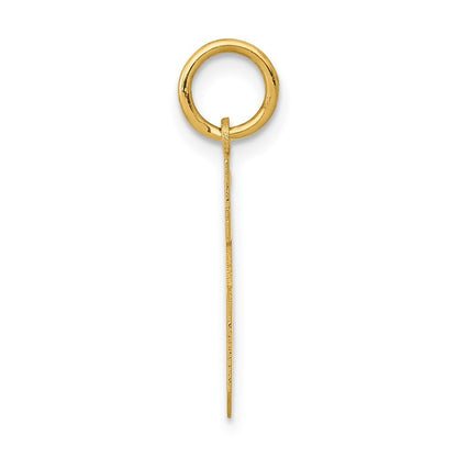 14k Yellow Gold Small Polished Number 15 Charm Pendant for Women