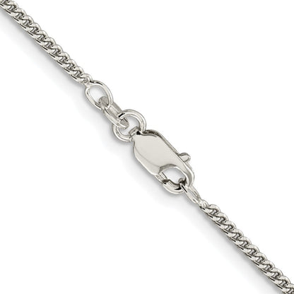 Sterling Silver Rhodium-plated 1.75mm Curb Chain
