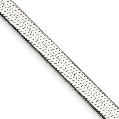 Sterling Silver 7.3mm Magic Herringbone Chain Necklace