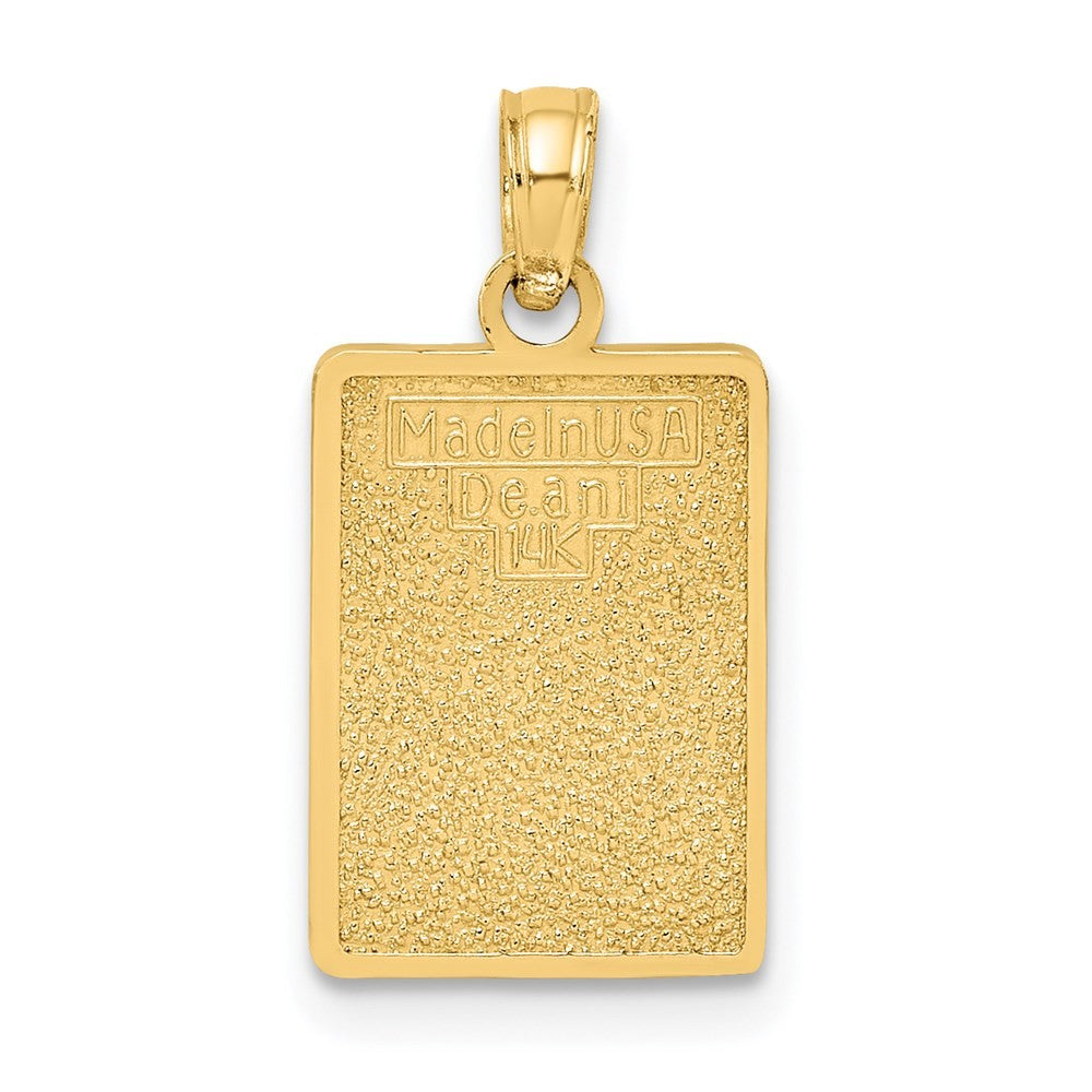 14k Yellow Gold Enamel Mile Marker 0 / KEY WEST Charm