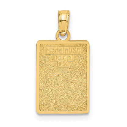 14k Yellow Gold Enamel Mile Marker 0 / KEY WEST Charm