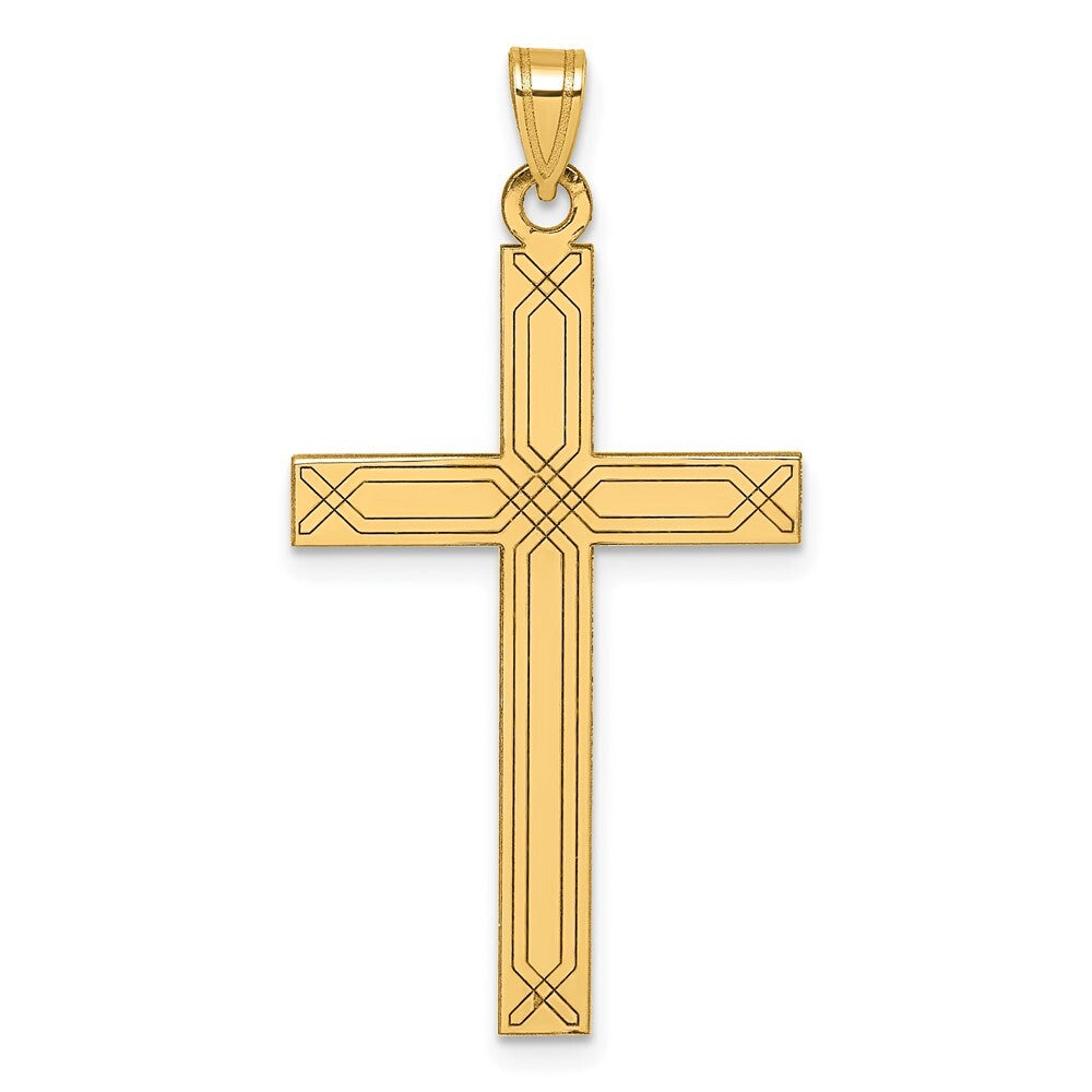 14k Yellow Gold Cross Pendant