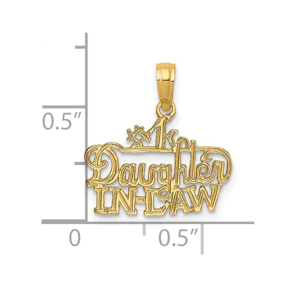 14k Yellow Gold #1 DAUGHTER-IN-LAW Charm